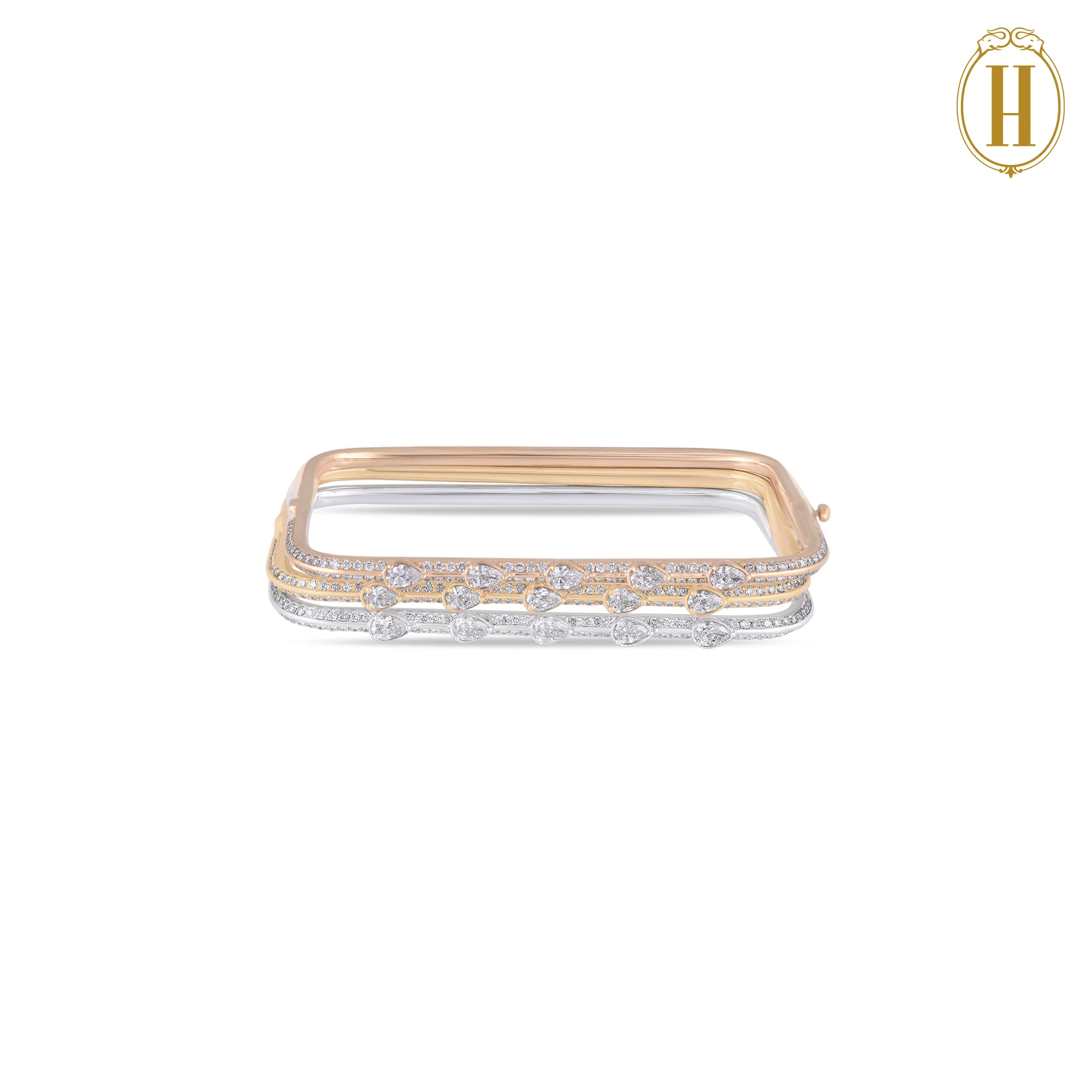 Bella Diamond Rectangle Stackable Bracelets - Image 3